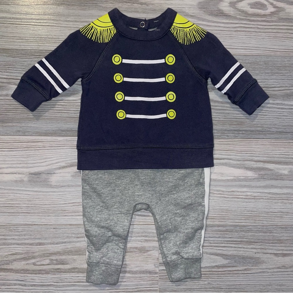 GAP x Disney Baby One-Piece Outfit 0–3M Blue Military Style Romper
